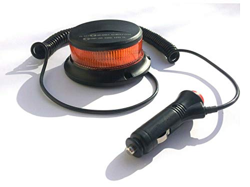 Orange LED Rundumleuchte Warnleuchte 18 LED mit ECE R65 R10 Magnet 3 Blitzmuster 12V 24V