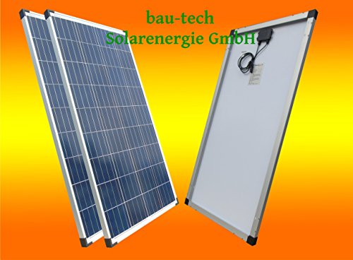 bau-tech Solarenergie 2 Stück 130Watt Solarmodule Polykristallin/Solarpanel/Solar Zelle GmbH