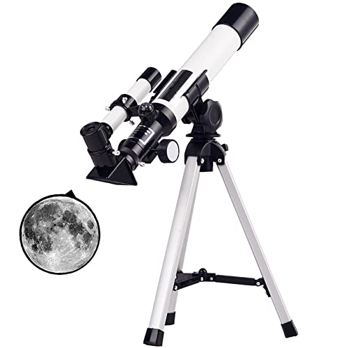 Telescope 40Mm Aperture 400Mm, for Kids and Adults Beginner HD Professional Astronomic Refracting Telescope Portable with Tripod WOWCSXWC