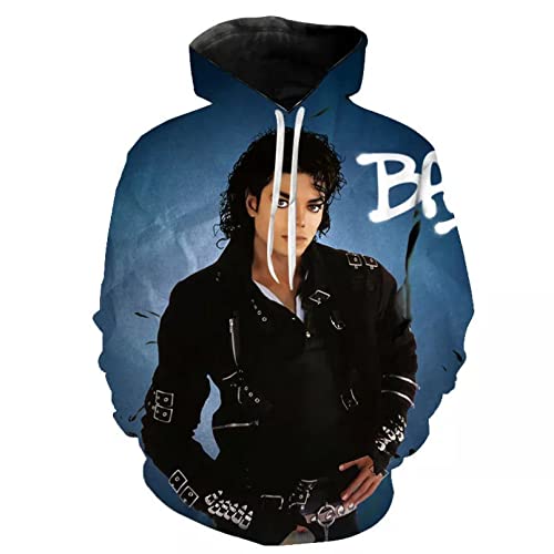 Unisex Druck Kapuzenpullover Michael Jackson 3D Print Hoodies Männer Frauen Kinder Sweatshirts Mode Hip Hop Streetwear Cooler Pullover-L