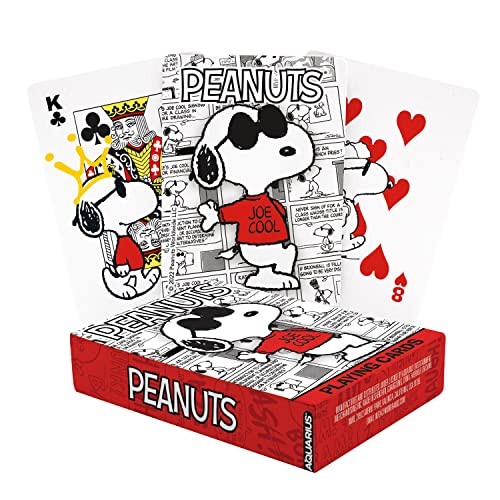 AQUARIUS Peanuts Joe Cool Spielkarten - Joe Cool Themen-Kartenspiel für Ihr Lieblingskartenspiel - Offiziell lizenziertes Peanuts Merchandise & Sammlerstücke