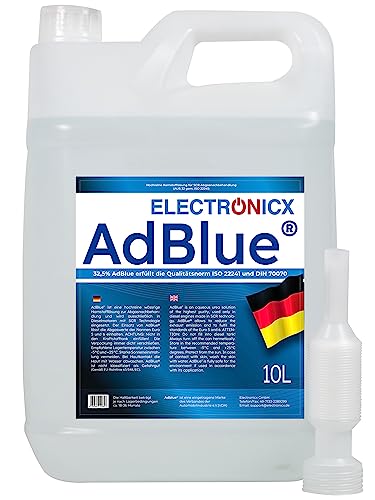 Electronicx AdBlue 20 Liter 2 X 10 Liter für Diesel Kanister Harnstofflösung gemäß ISO 22241/1 DIN 70070 VDA lizenziert für SCR-Abgasnachbehandlung Ad Blue Adblue kaufen einfüllstutzen