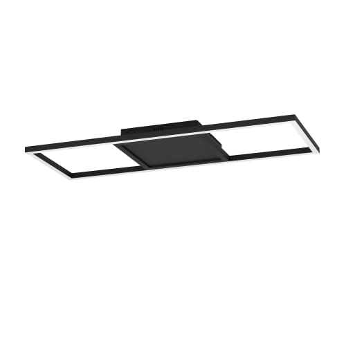 EGLO LED-Deckenleuchte CALAGRANO-Z in schwarz aus Alu, Stahl / inkl. LED fest integriert - 21 Watt, Gr. ca. 64 x 24 cm
