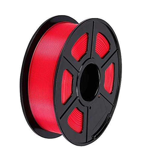 3D-Druckfilament PLA + 1,75 Mm Druckmaterial 1 Kg Spule Hochfestes Filament Für 3D-Drucker Blau Und Rot Optional(Color:rot)
