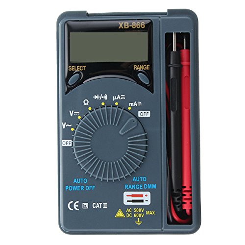 C-FUNN Xb866 Mini Auto Range LCD Voltmeter Tester Tool Ac/Dc Pocket Digital Multimeter