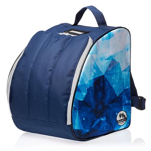 BAMBINIWELT Kinder Skischuhtasche Skistiefeltasche integrierte Standfläche Wasserablaufloch Helm Skibrille Handschuhe (Modell 2)