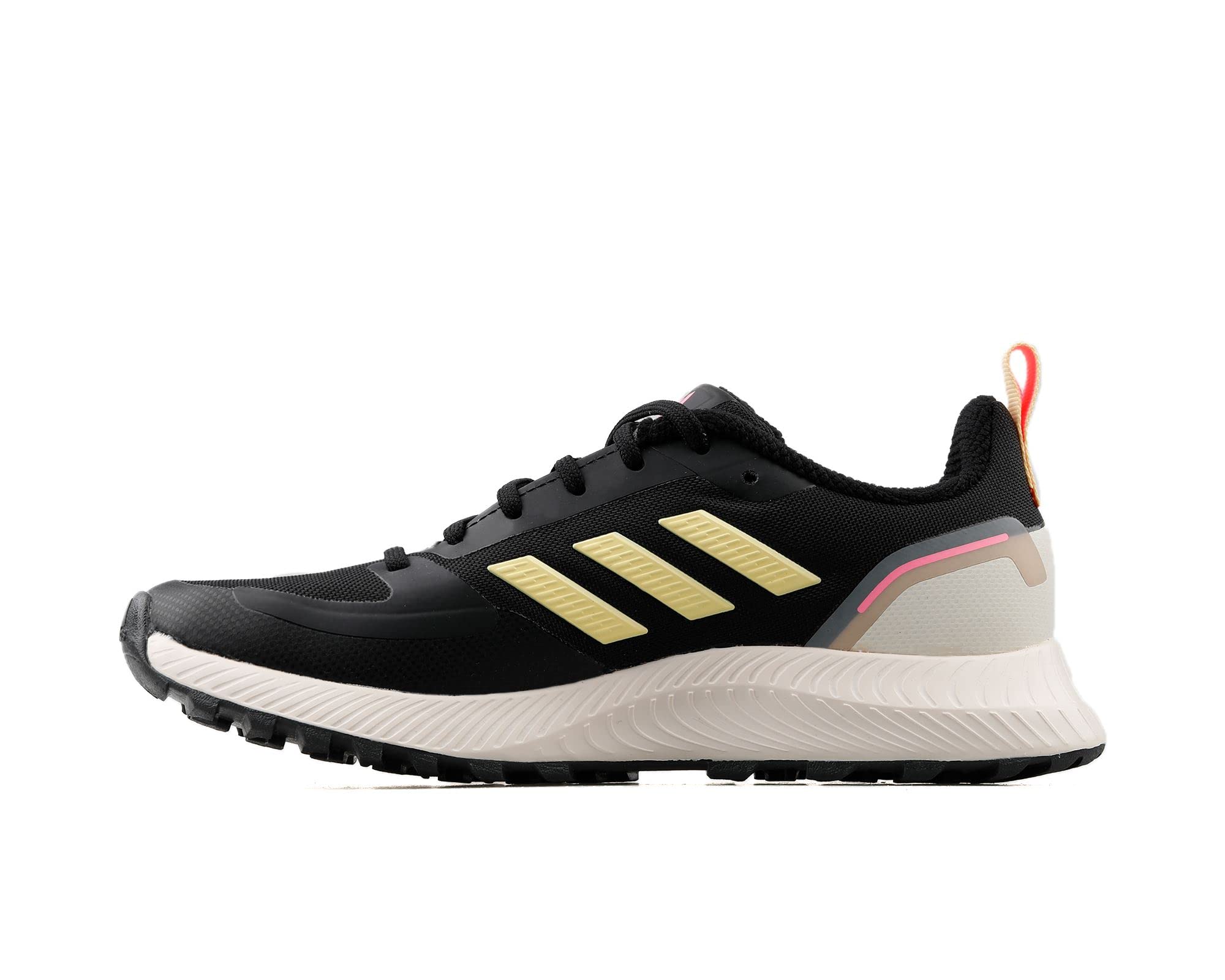 Adidas Damen RUNFALCON 2.0 TR Sneaker, core Black/Almost Yellow/Beam pink, 41 1/3 EU