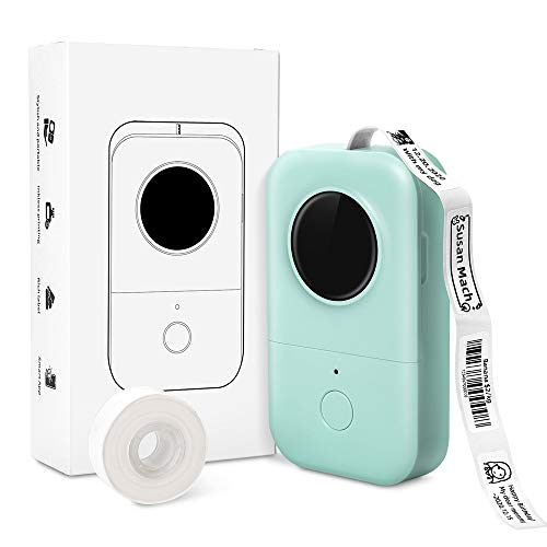 Phomemo D30 Aufkleberdrucker - Mini Bluetooth Sticker Maker 6-15 mm, Thermo-Etikettendrucker für die Beschriftung des Supermarktetiketts Speicherklassifizierung Kompatibel mit iOS und Android, Grün