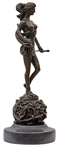 aubaho Bronzeskulptur Amazone im Antik-Stil Bronze Figur 24cm