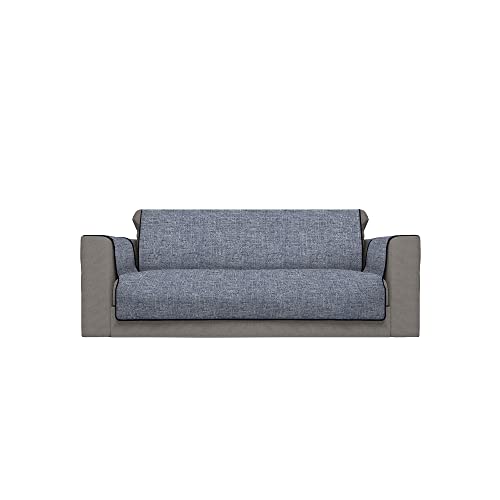 Komfort-Antigleiten-Sofa-Decke,3 Plätze, dunkel blau