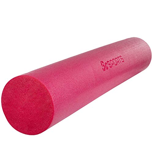 ScSPORTS Pilatesrolle, Gymnastikrolle, Faszienrolle, Schaumstoff, Pink, 15 x 90 cm