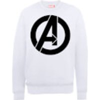 Marvel Avengers Assemble Simple Logo Sweatshirt - White - XXL - Weiß