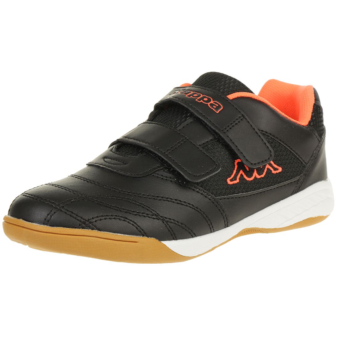 Kappa Unisex-Kinder Kickoff Sneaker, Schwarz (Black/Orange 1144), 30 EU