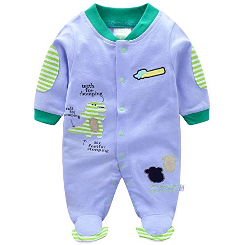 Baby Jungen Schlafanzug Strampler Baumwolle Pyjama Spielanzug 6-9 Monate