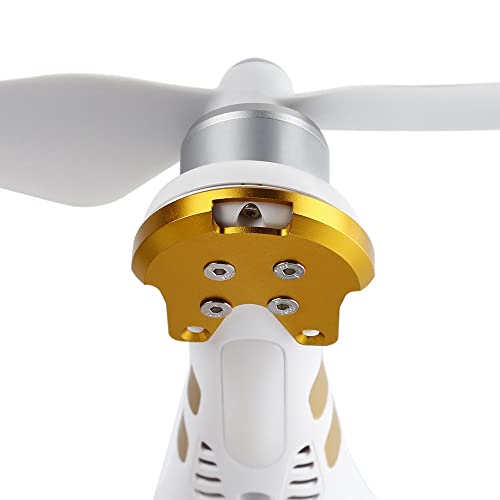 Zubehör für Drohnen 4pcs Metallverstärkungsplatte Kit Propeller Schutz Motorhalterung Basisschutz for DJI Phantom 3 Serie Drohne P3 Pro/Adv/Sta (Color : Gold)