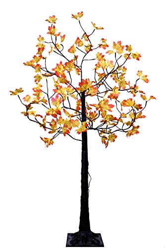 LED-Baum 150 cm mit Ahorn-Blätter (Herbst) 96 LED für innen außen