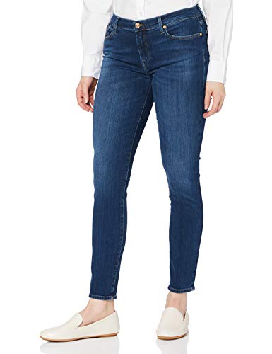 7 For All Mankind Women's The Skinny Jeans, Mid Blue, 28