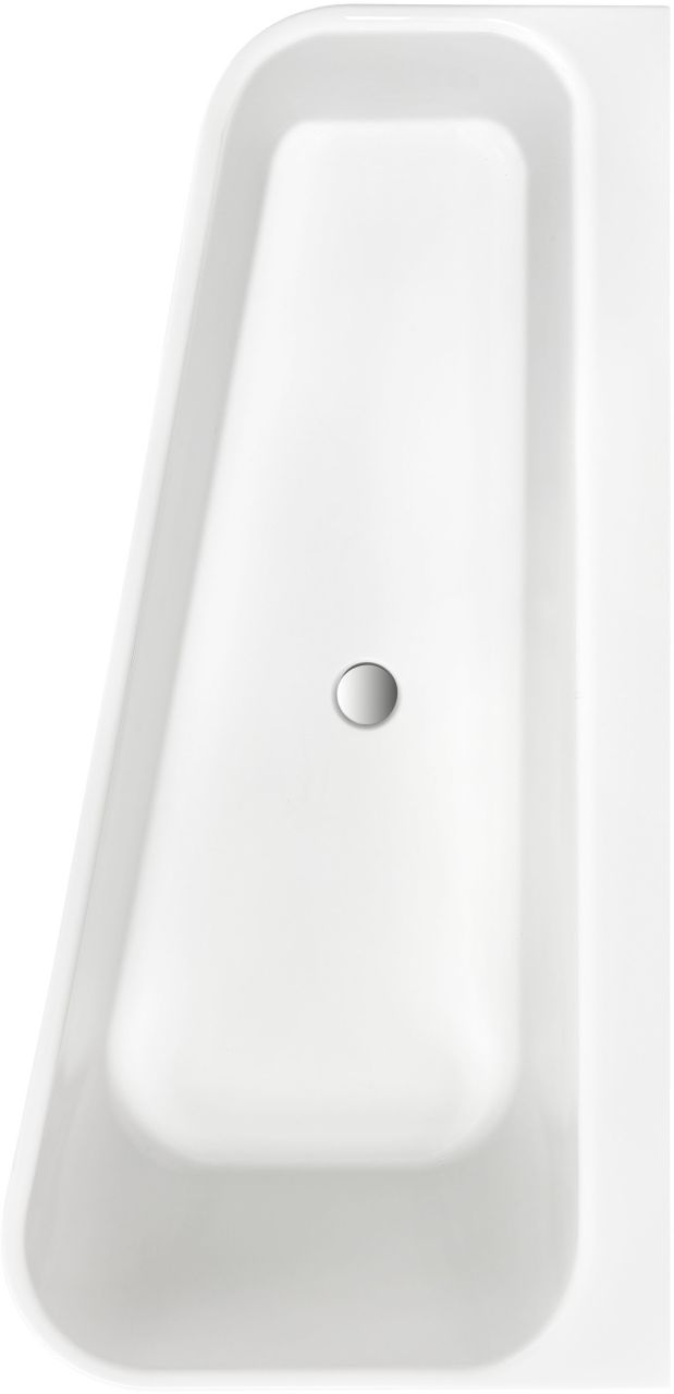 Ottofond Badewanne Pino links 155x75x46,5 cm, weiß, Modell B