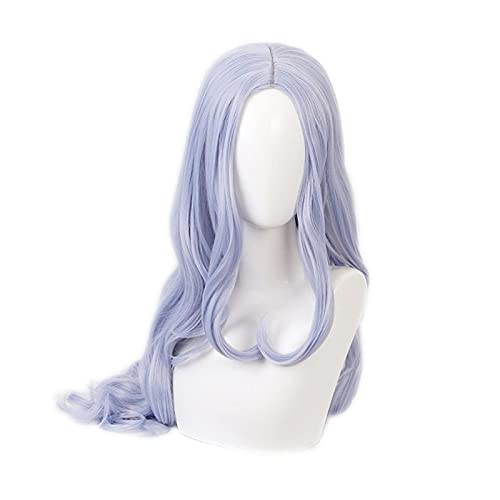 Eri Anime Wigs 90cm Long Blue Grey Mixed Heat Resistant Synthetic Hair Halloween Cosplay Wig + Wig Cap