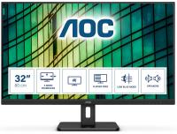 AOC U32E2N 32" UHD 4K Monitor (3840x2160, IPS, Flicker Free, Low Blue Light, Lautsprecher, VESA, HDMI, Displayport)