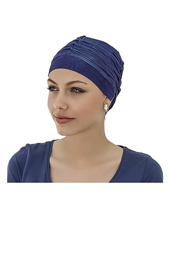 fashy Damen Wöhlfühlhaube Turban ohne, blau, One Size