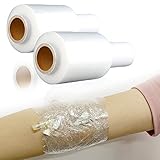 Mini Plastic Wrap Roll for Shower, PICC/IV Line Cover Stretch Film Wraps Supplies, with Handle, 2 Pcs, 508 Ft