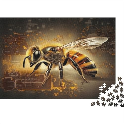 kleine Biene Puzzles Wilde Tiere 500 Stück Anspruchsvolles Spiel Hölzern Haus Dekoration Präzise Verkettung Für Erwachsene Und Kinder Ab 12 Jahren 500pcs (52x38cm)