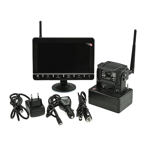 maxxcount drahtloses Kamera-System mit 7" Monitor, inkl. Akku und Magnethalterung - ideal für Kräne, Baumaschinen, Gabelstapler und Landwirtschaft