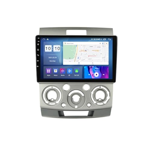 Android 11 Autoradio 9 Zoll Touchscreen Multimedia Für Ford Ranger 2006-2011/Mazda BT-50/Ford Focus Mit Carplay Android Auto Bluetooth USB SWC DSP FM AM RDS WiFi + Lenkradsteuerung (Color : A, Size