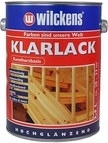 Wilckens Klarlack hochglänzend 2,5 l Lack Kunstharz-Klarlack Kunstharzlack Lackfarbe