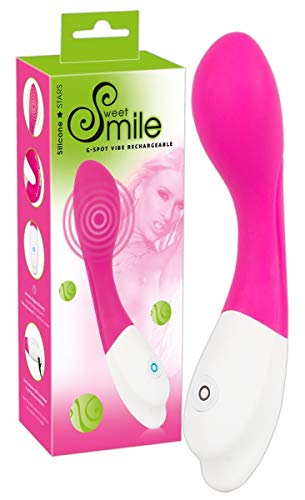 Sweet Smile G-Punkt-Vibrator - softer Stimulator für Frauen, Massagestab mit Reizwellen und Vibration, pink