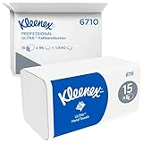 Kleenex Ultra, 6710, gefaltete Handtücher, 3-lagig, weiß, 15 Packungen x 96 Tücher