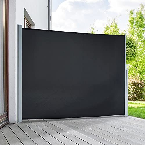 empasa Seitenmarkise Start 2.0 Sichtschutz Sonnenschutz Markise ausziehbar, Farbe:schwarz, Groesse:160 x 300 cm