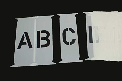 Buchstabenschablonen, Buchstabenset, wiederverwendbar, aus Kunststoff, Buchstabenhöhe 100 bis 350mm