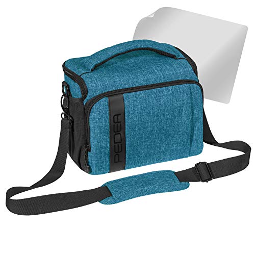 PEDEA DSLR-Kameratasche Fashion mit Displayschutzfolie (Größe XL, blau)