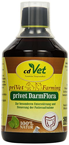 cdVet Naturprodukte privet DarmFlora 500 ml - Schwein, Geflügel, Kaninchen - Nahrungsergänzung - Verdauungsprobleme + gestörte Darmflora - Darmunterstützung - Förderung - Anregung des Immunsystems -