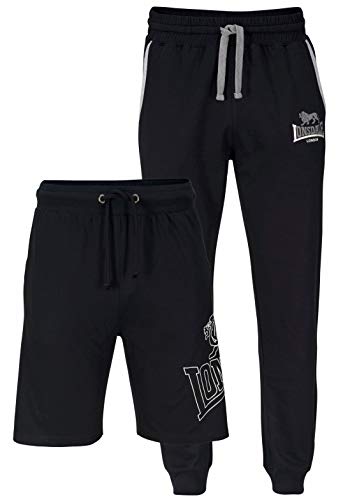 Lonsdale London Herren GIFFORDLAND Jogginghose + Shorts, Black, S