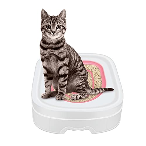 Katzentoiletten-Trainer, großräumige Kätzchen-Toilette, waschbarer Katzentöpfchen-Trainer, Indoor-Katzen-Trainingstoiletten-Set, wiederverwendbares Kätzchentöpfchen für Katzen-Kätzchen-Toiletten im In