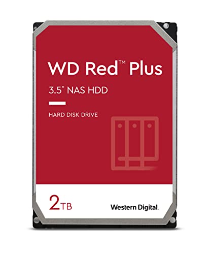 Western Digital WD Red interne Festplatte 2 TB (3,5 Zoll, NAS Festplatte, 5400U/min, SATA 6 Gbit/s, NASware-Technologie, für NAS-Systeme im Dauerbetrieb) rot