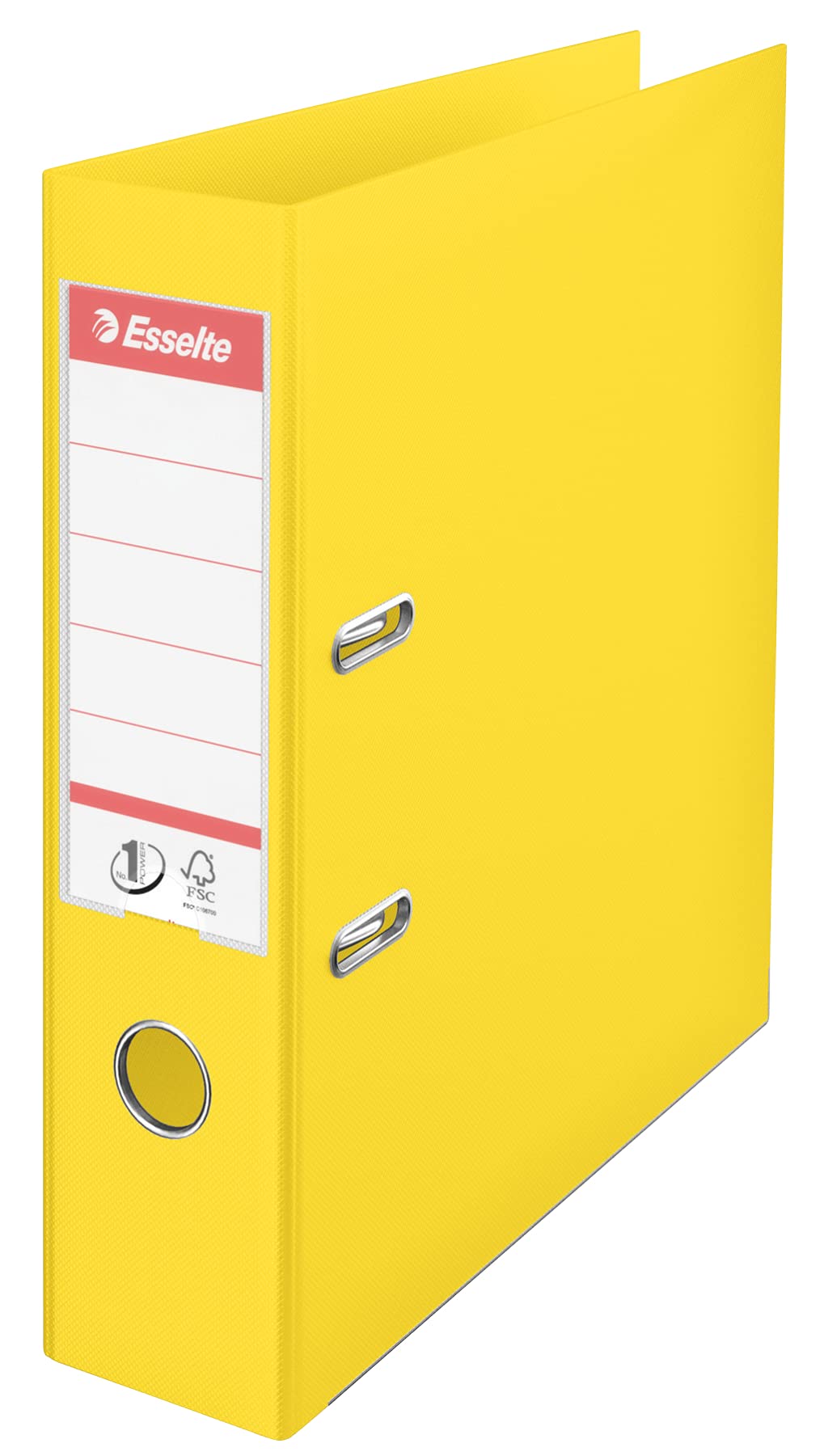 Esselte No.1 VIVIDA A4 Plastic Lever Arch File 75mm Yellow Pack of 10 (624070-10)