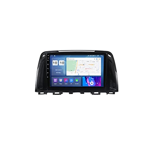 ADMLZQQ Android Auto Stereo Radio Sat Navigation Für Mazda 6 2012-2017 GPS Navigation 9 Zoll Touchscreen Head Unit, Bluetooth, FM, SWC, Spiegelverbindung, Rückfahrkamera,M400s8core4+64