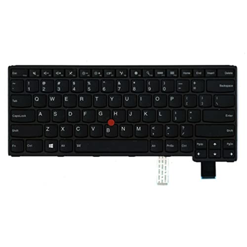 Tastatur Kompatibel für Lenovo Keyboard Yoga 14 460 Tastatur mit Hintergrundbeleuchtung 00UR200 00UR237 Schwarz