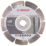 Bosch Accessories Bosch Professional 1x Diamanttrennscheibe Standard for Concrete (für Beton, Porenbeton, Ø 150 x 22,23 x 2 x 10 mm, Zubehör für Winkelschleifer)