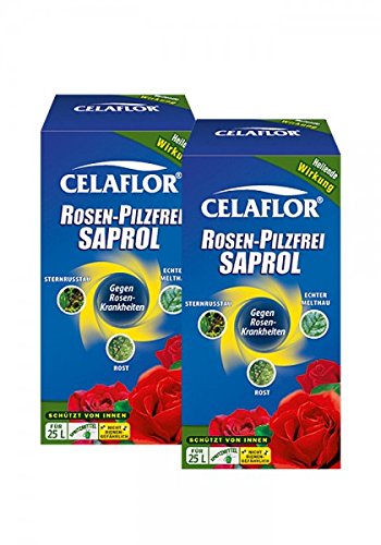 Scotts Celaflor GmbH CELAFLOR Rosen-Pilzfrei Saprol Konzentrat 500 ml - Vollsystemisches Mittel Gegen die Drei typischen Rosenkrankheiten Rost, Echter Mehltau und Sternrußtau.