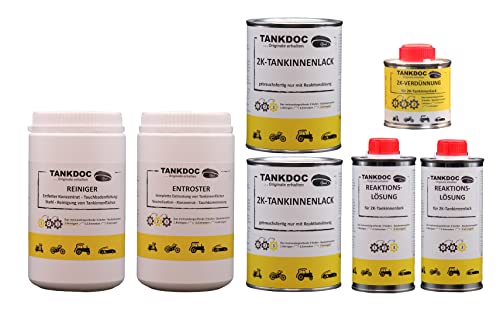 Tankdoc Tanksanierung Box 7-teilig für 80+ Liter Tank Farbe rotbraun (Box 80+ rotbraun)