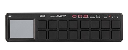 KORG nanoPAD2, USB-MIDI-Controller mit 16 Triggerpads, Schwarz
