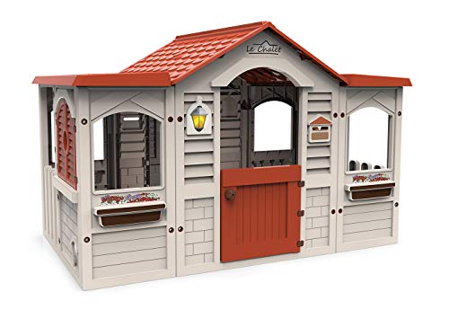 Chicos Le Chalet Kinderhaus für den Außenbereich, beige mit rotem Dach (Die Spielzeugfabrik 89650)