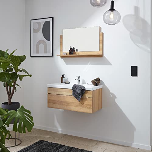 Home Deluxe - Badmöbel-Set - Wangerooge Big Holz - Medium - inkl. Waschbecken und komplettem Zubehör - Verschiedene Größen | Badezimmermöbel Waschtisch Badmöbelset
