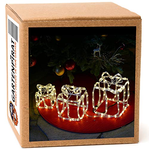 GARTENPIRAT LED Geschenkbox Weihnachten leuchtend 180 LED warmweiß Weihnachtsdekoration