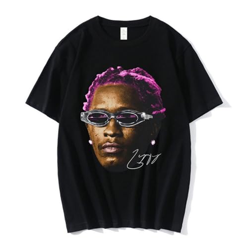 Rapper Young Thug Grafik-T-Shirt für Männer und Frauen,Black-XXL
